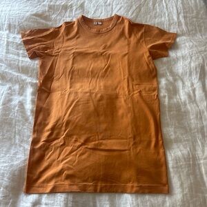 Uniqlo 100% cotton Orange T-shirt dress